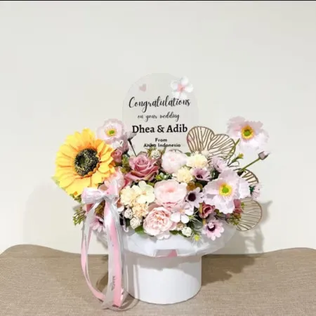 Bloom Box Akrilik Ucapan Wedding Puncak